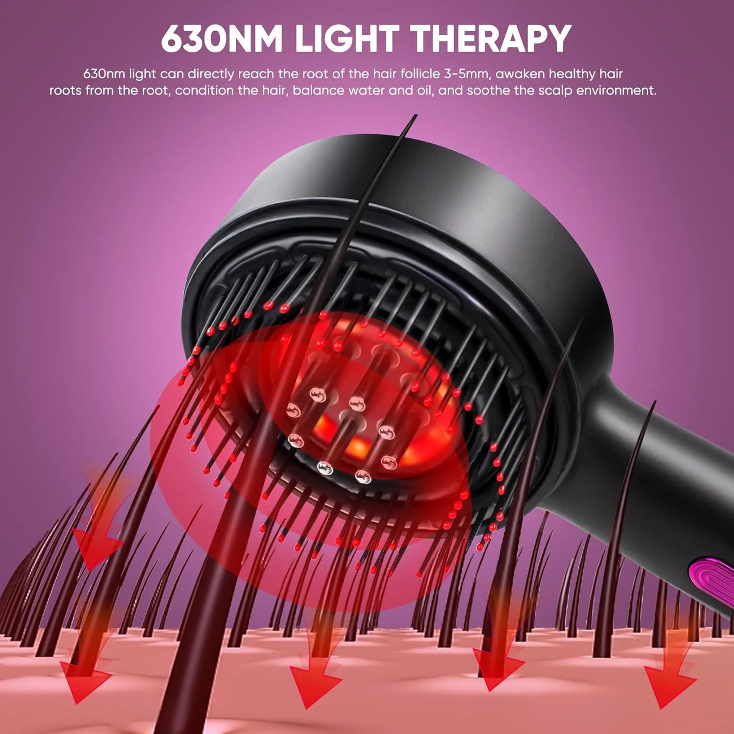 3 in 1 Scalp Massager Hair Growth Hair Oil Applicator,Electric Scalp Brush for Home,IPX7 Waterproof Electric Head Massager thumbnail 5