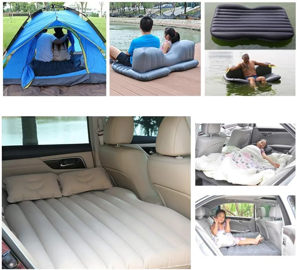 Car Travel Bed 138 * 85 45Cm Suv Air Mattresses Inflatable For Camping Children Rear Double Adjustable Sleeping Pad Airbed Seat Cover Cushion Flocking Cloth Mvp With Pump thumbnail 3