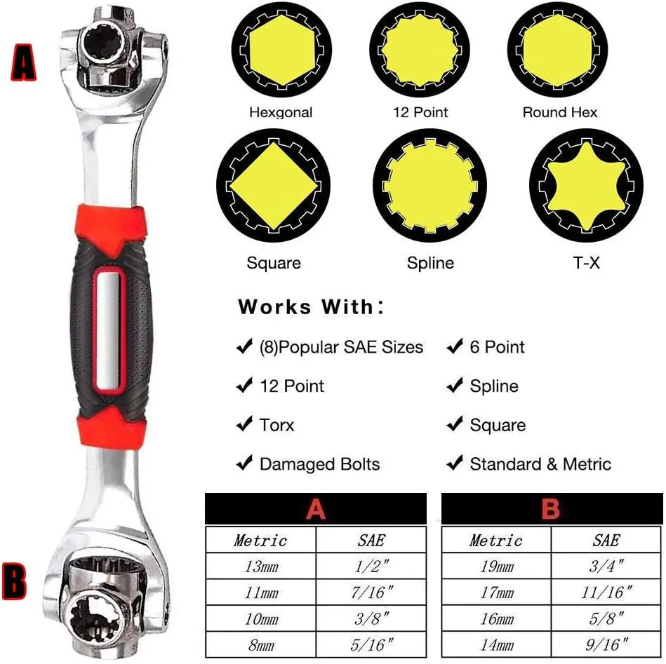 Universal Wrench 48 in 1 Socket Multifunction Tool with 360 Degree Rotating Head, Spanner for Home and Car Repair thumbnail 5
