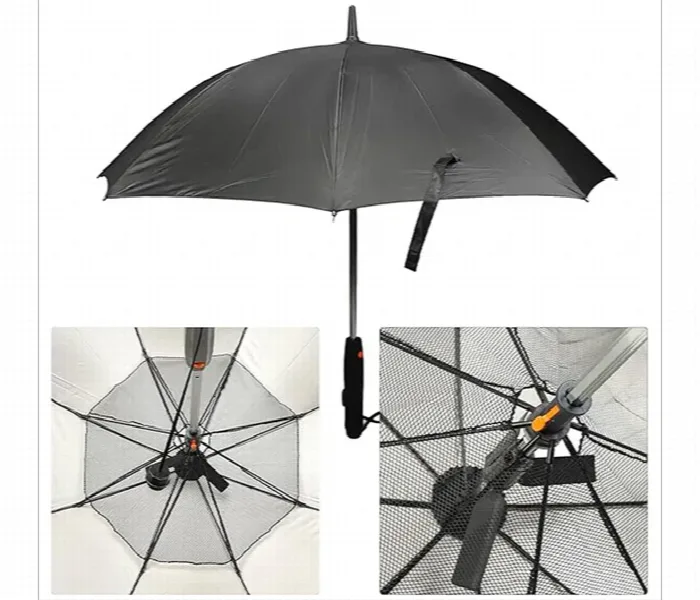 Cooling Fan Umbrella Water Spray Uv Protection Semi Automatic Open thumbnail 4