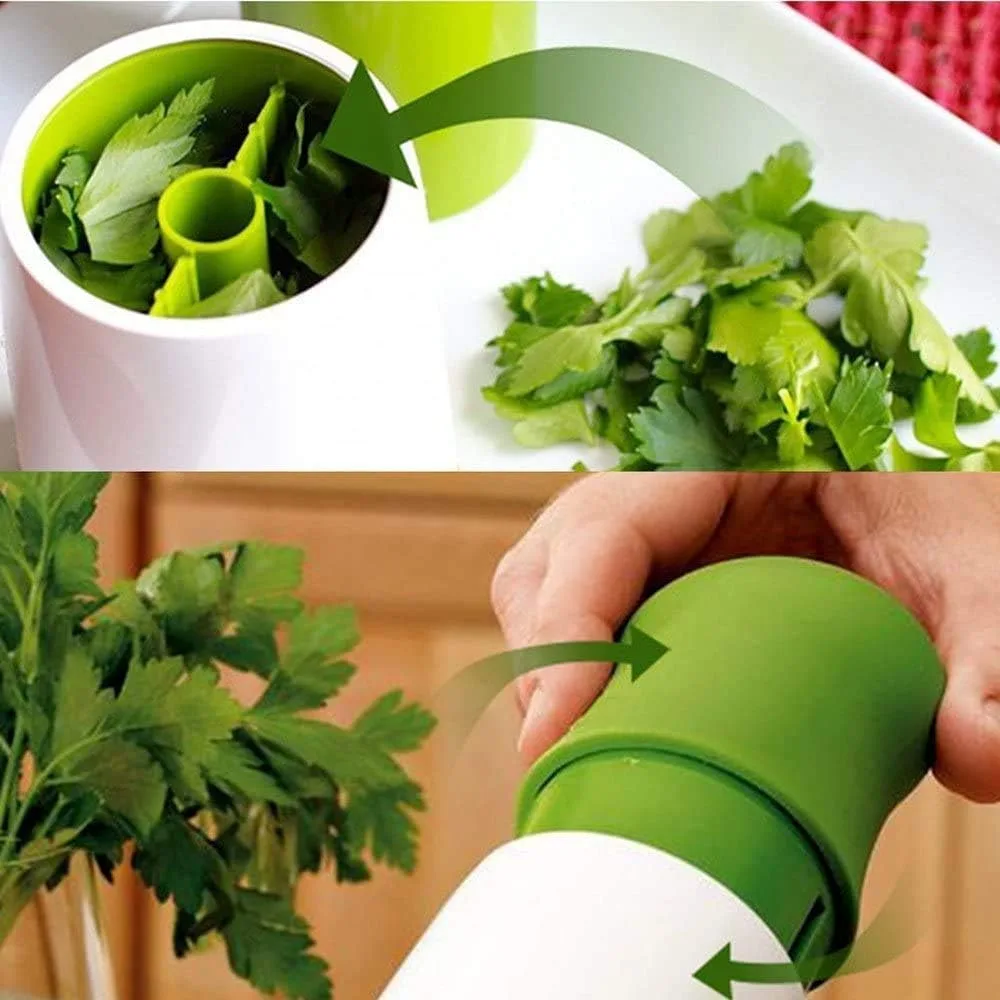 Herb Grinder ShowTop Spice Mill Parsley Shredder Chopper Vegetable Cutter Garlic Coriander Spice Grinder Crusher Kitchen Accessories thumbnail 4