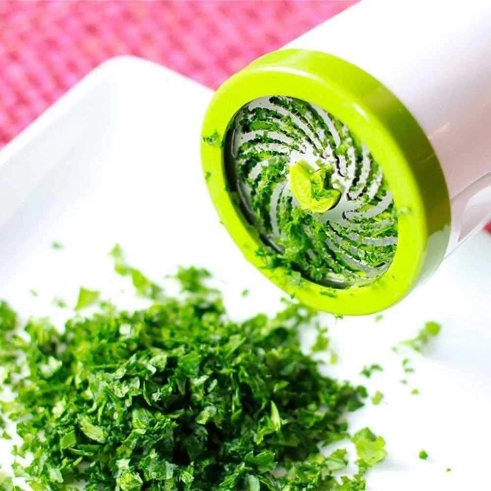 Herb Grinder ShowTop Spice Mill Parsley Shredder Chopper Vegetable Cutter Garlic Coriander Spice Grinder Crusher Kitchen Accessories thumbnail 3