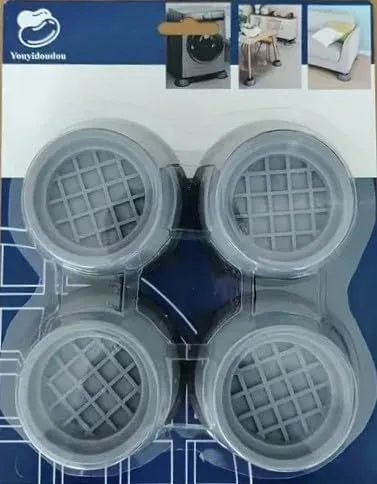 Anti-Vibration pad for Washing machine-4-piece Set of stabilizer for Washing Machine-Noise Reduction - 4 pcs Grey Color