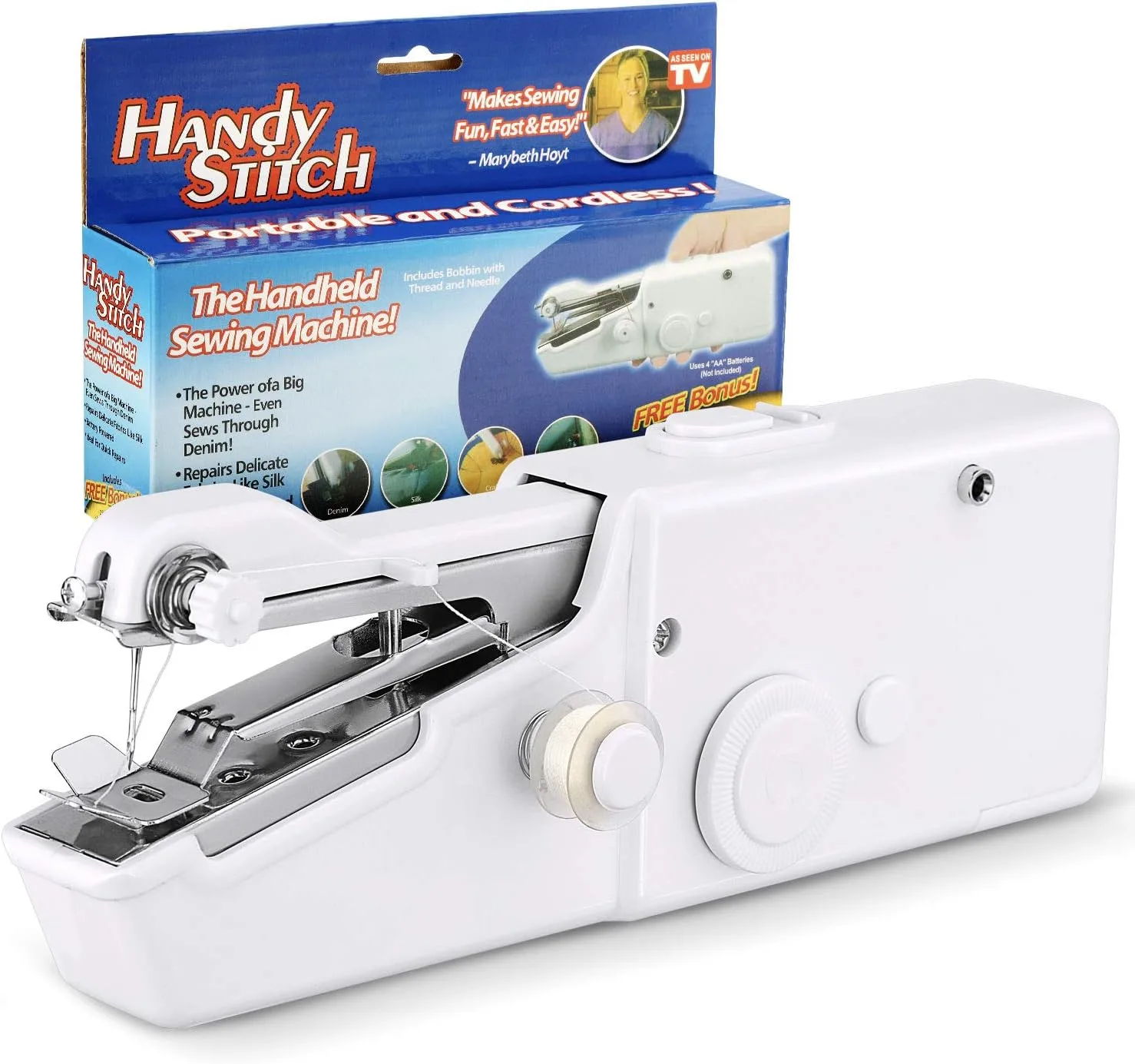 Handy Stitch Mini Sewing Machine - Portable, Handheld, Beginner Sewing Products -- Handy Stitching Device