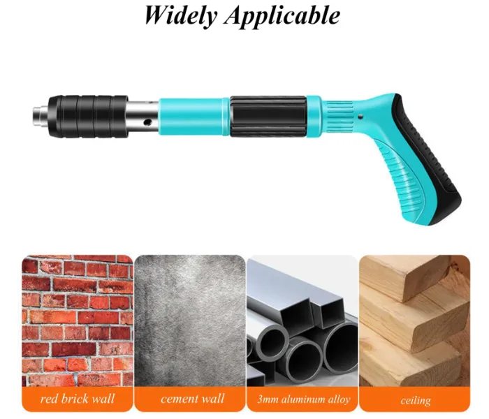 Nail Gun Riveting Tool, Wall Fastener, Metal Processing Gun With Nails thumbnail 3