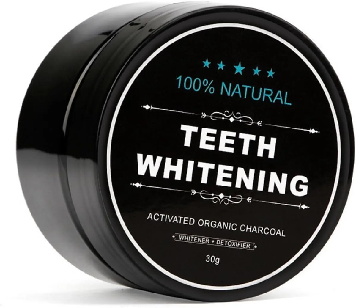 Charcoal Powder for Teeth Whitening, Activated Carbon Teeth Cleaning Powder, Natural Toothpaste Alternative, Natural Oral Care Set (30G)