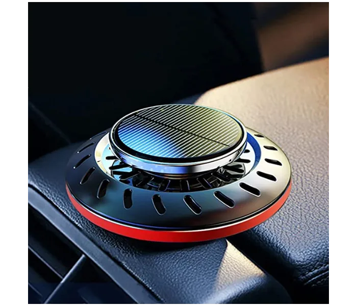 Solar Car Fragrance Double Ring Rotating Car Aromatherapy For Car, Home, Office Air Fresher Decoration Perfume Diffuser thumbnail 2