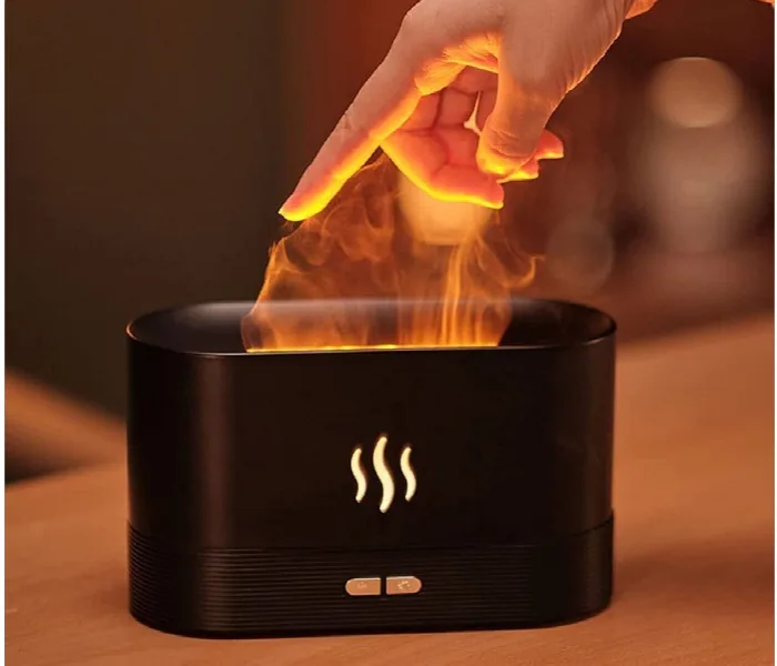 Flame Effect Essential Oil Diffuser Black thumbnail 3