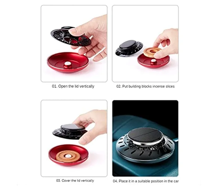 Solar Car Fragrance Double Ring Rotating Car Aromatherapy For Car, Home, Office Air Fresher Decoration Perfume Diffuser thumbnail 5