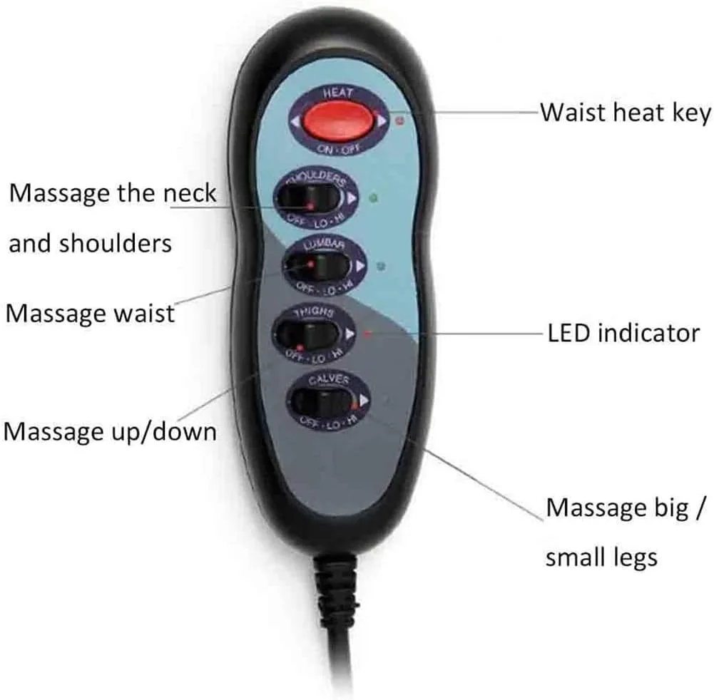 Full Body Massager Bed Mattress At Home Adjustable Remote Controller Vibration Heat Massage Sofa Mat Cushion Smart Super Soft Surface thumbnail 5