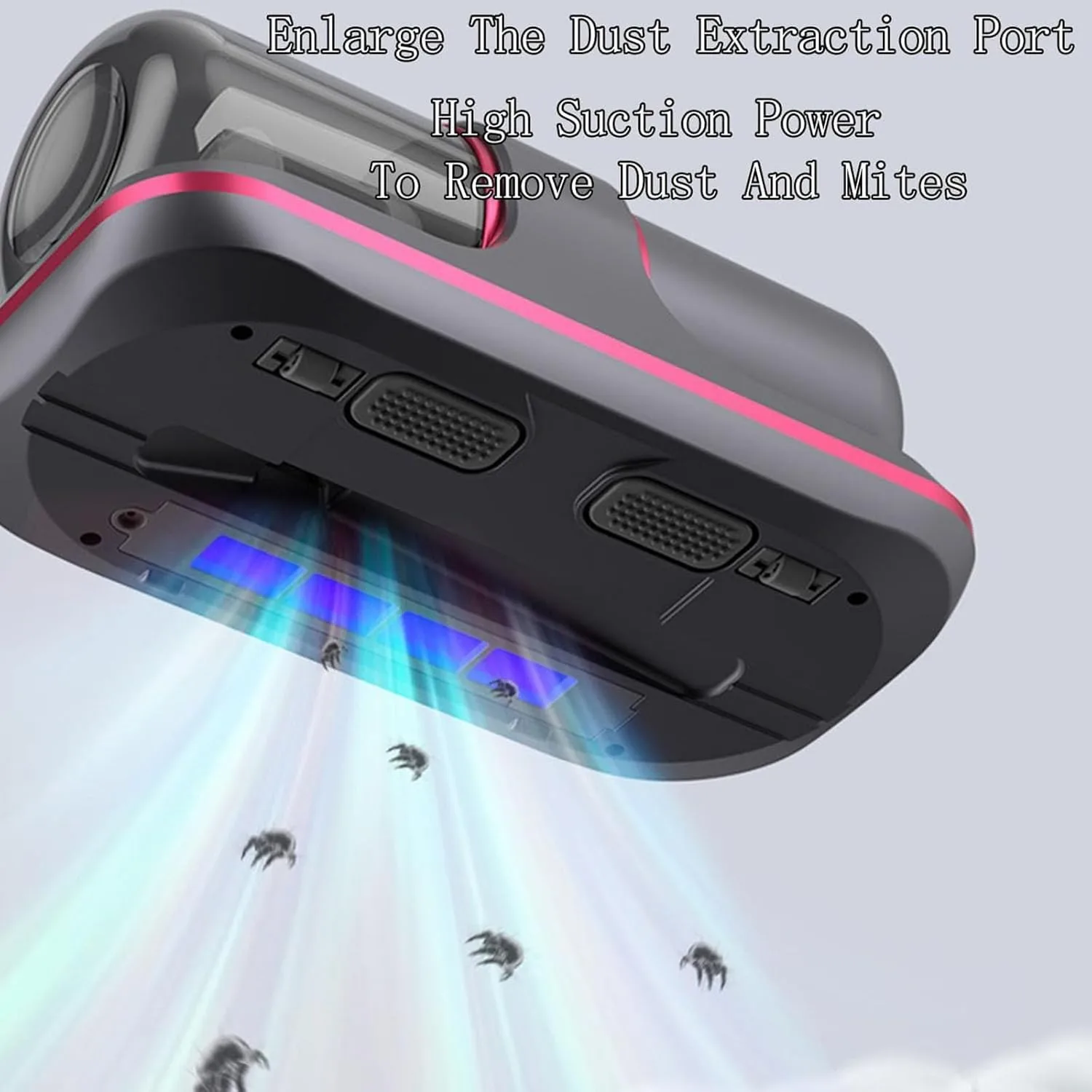 Bed Vacuum Cleaner, Household High-Frequency Strong Mite Removal Instrument, Handheld Deep Mattress Vacuum Cleaner, Wireless Vacuum Cleaning Remover Instrument, for Bed, Sofa, Carpets thumbnail 4