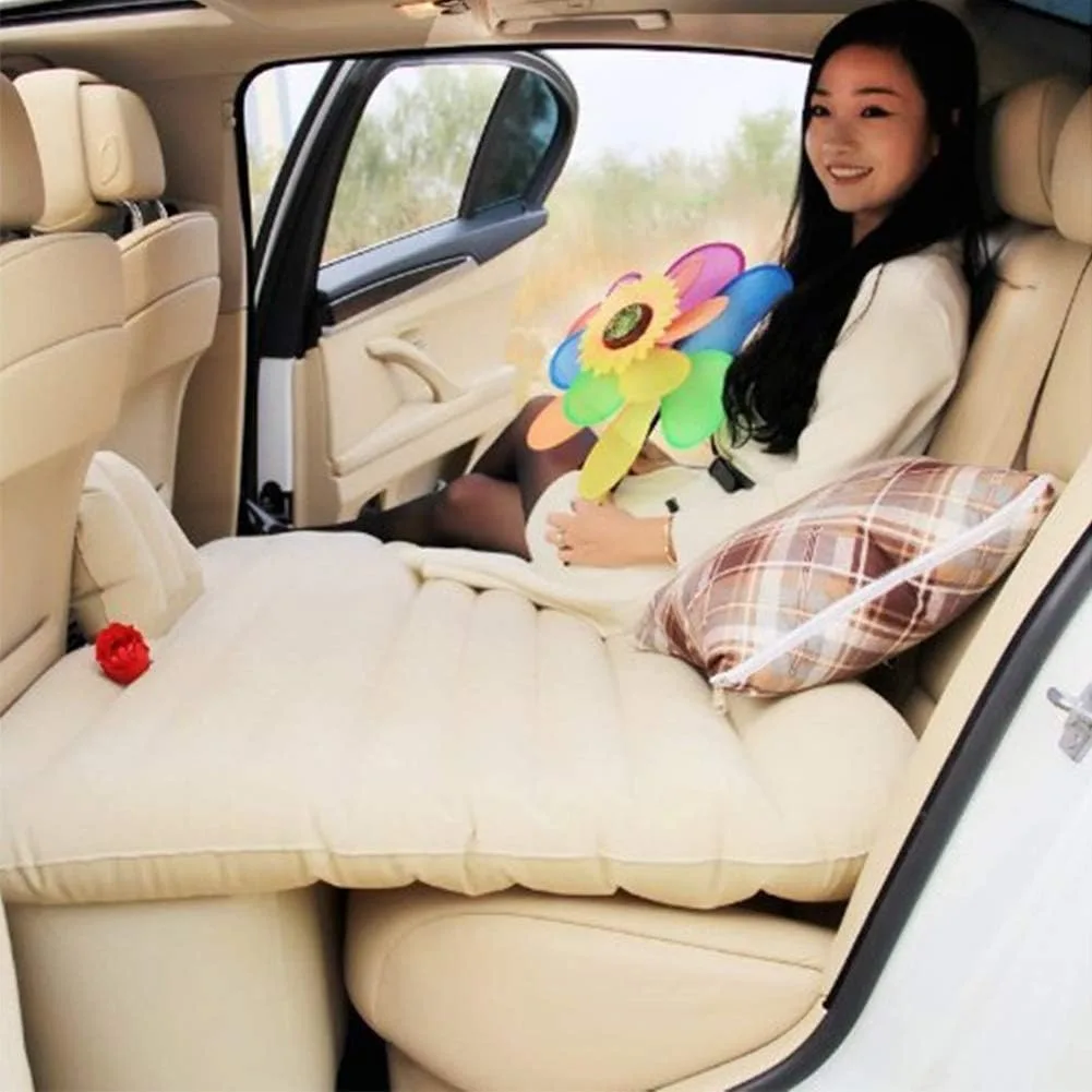 Car Travel Bed 138 * 85 45Cm Suv Air Mattresses Inflatable For Camping Children Rear Double Adjustable Sleeping Pad Airbed Seat Cover Cushion Flocking Cloth Mvp With Pump thumbnail 4