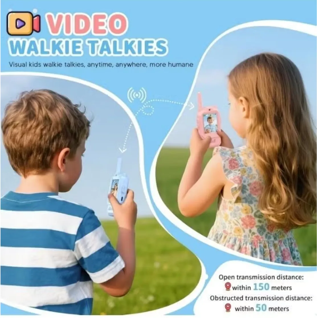 Kids Video Chat Toy with Camera 2 Pack – Rechargeable Interactive Talking Phones, Photo & Video Recording, Educational Pretend Play Gift, Fun Communication Toy for Boys & Girls thumbnail 5