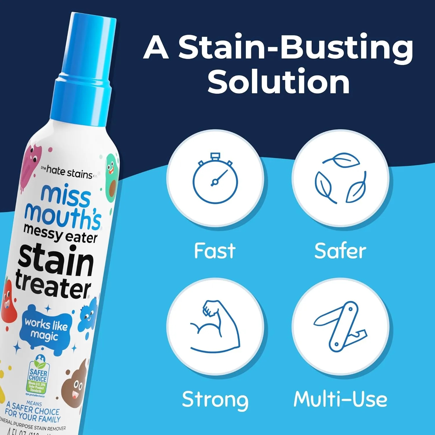 Generic Messy Eater Stain Treater Spray - 4oz Stain Remover (a parental essential non toxic and effective) thumbnail 7