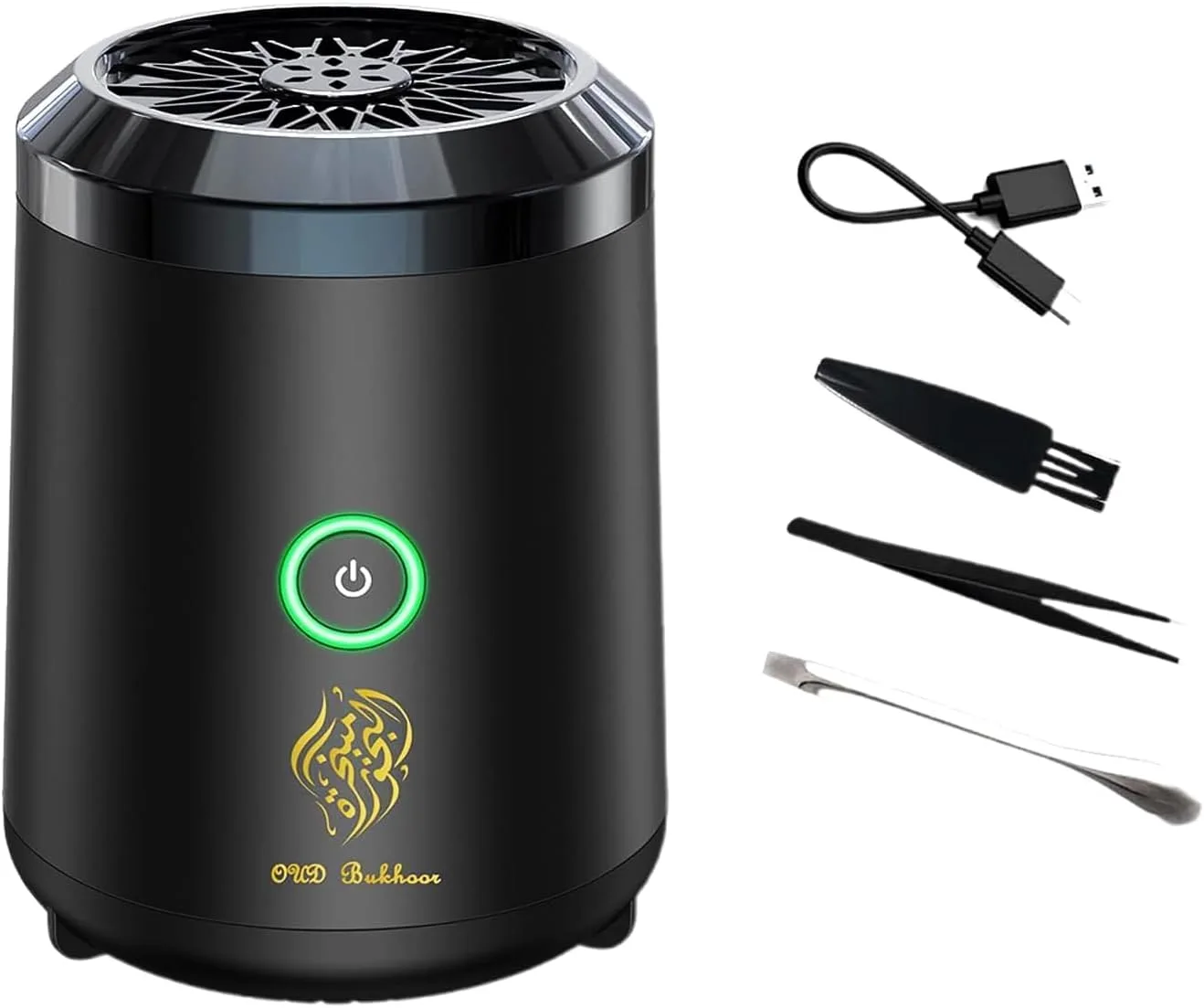 Portable Oud Incense Bukhoor Burner, Electronic Mini USB Rechargeable Incense Burner Bakhoor Best Gift for Home, Car, Office & Desert Camping