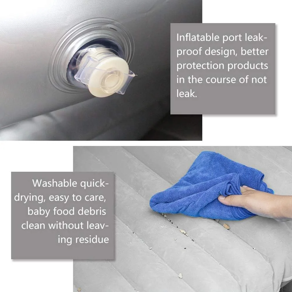 Car Travel Bed 138 * 85 45Cm Suv Air Mattresses Inflatable For Camping Children Rear Double Adjustable Sleeping Pad Airbed Seat Cover Cushion Flocking Cloth Mvp With Pump thumbnail 2