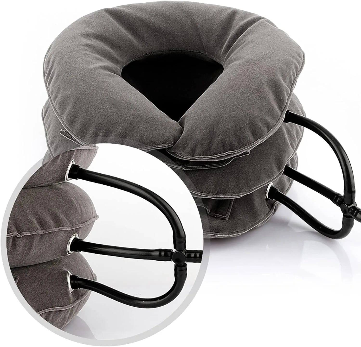 Neck Traction Device Adjustable Inflatable Neck Support Pillow 3 Layers for Instant Neck Pain Relief and Spine Alignment At Home or Work thumbnail 3