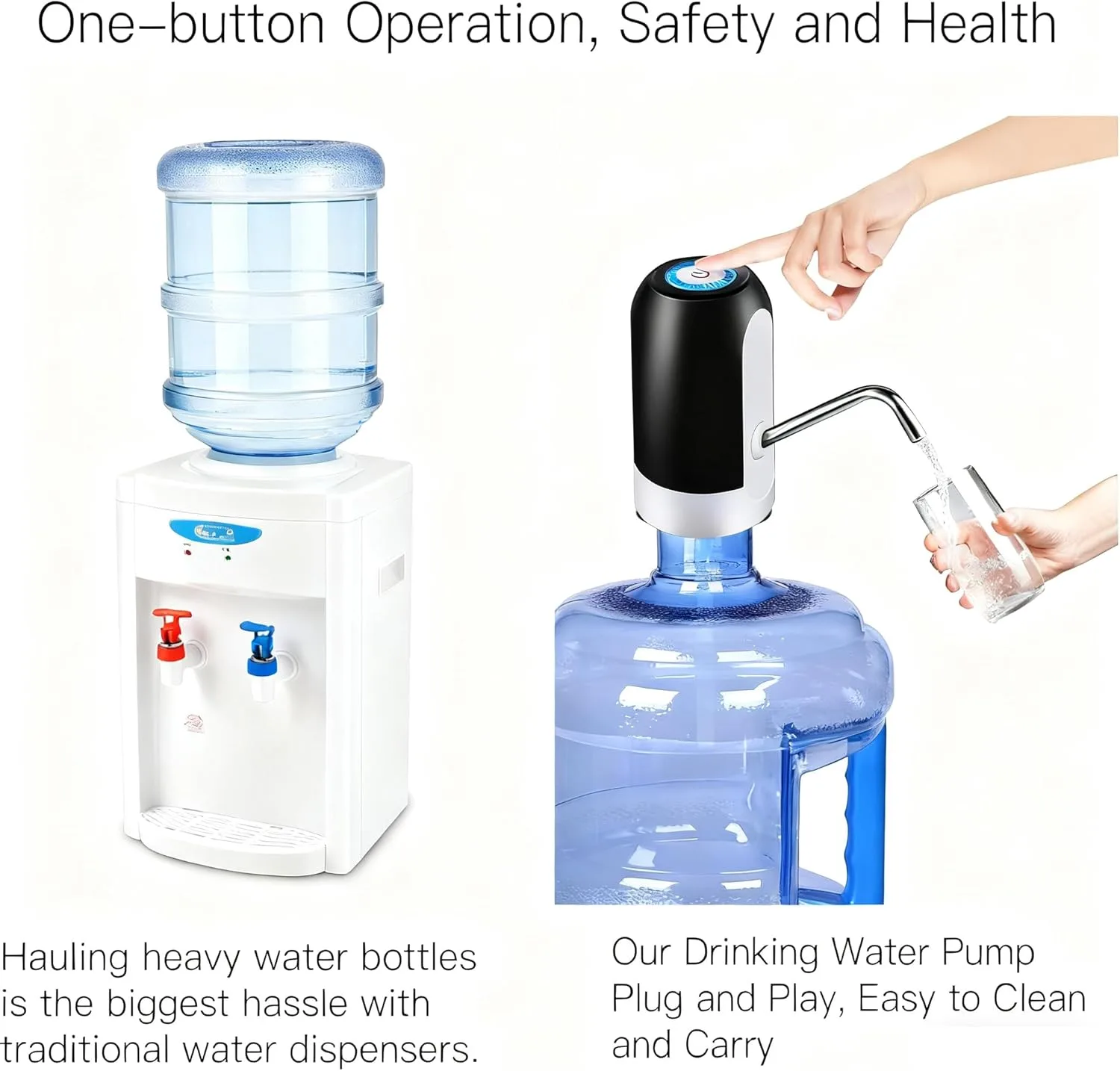 Water Bottle Pump 5 Gallon Water bottle dispenser USB Charging Automatic Drinking Water Pump Portable Electric Water Dispenser Water Bottle Switch thumbnail 5