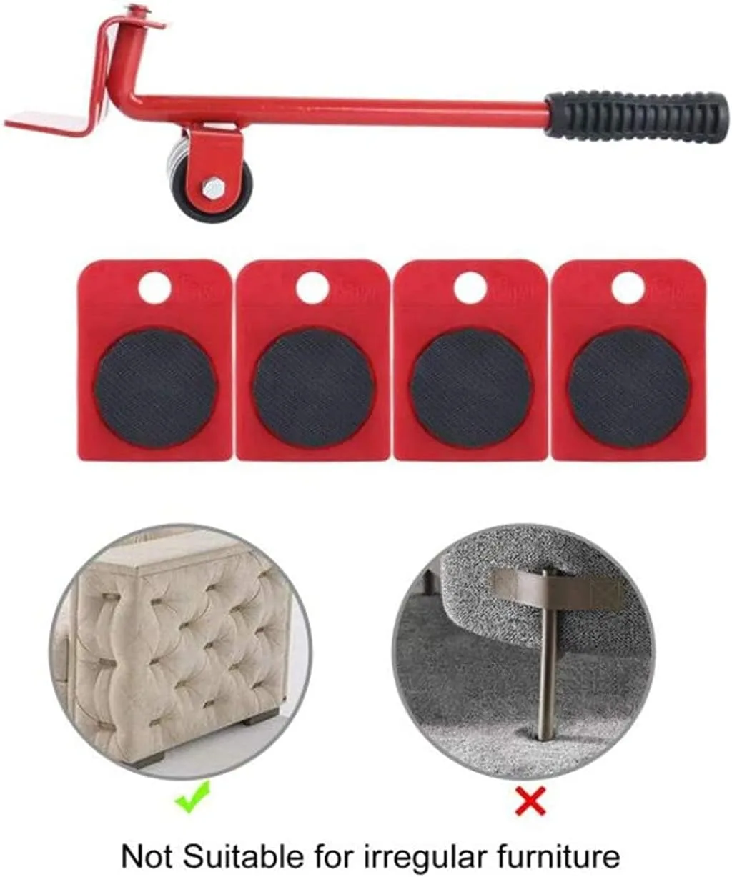 Furniture Lifter Easy Moving Sliders 5 Packs Mover Tool Set,Heavy Appliance & Lifting System - Maximum Load Weight 330Lbs thumbnail 4
