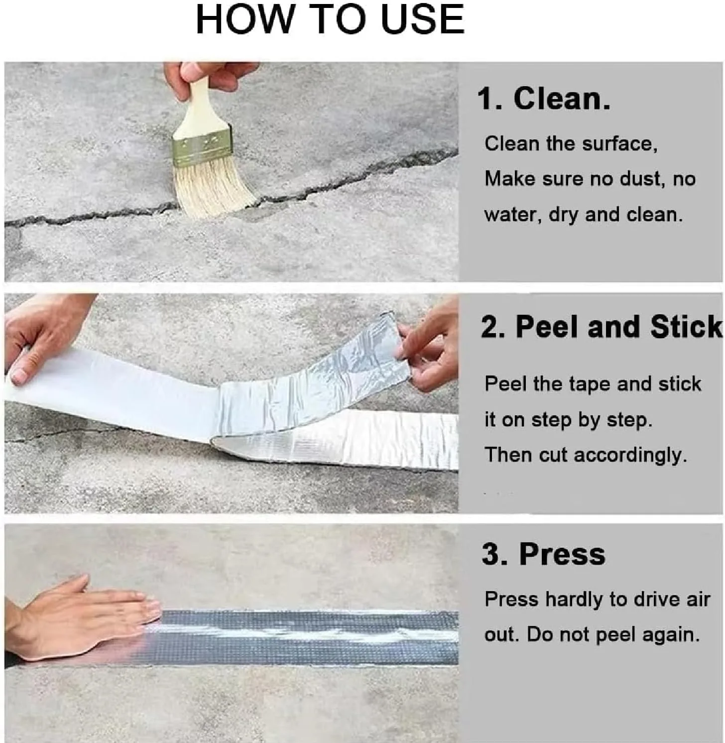 Waterproof Tape for Roof, Sunroom, and Color Steel Window Leakage Repair – High Polymer Butyl Rubber Sealant for Superior Durability, Leak Prevention, and Long-Lasting Protection thumbnail 6