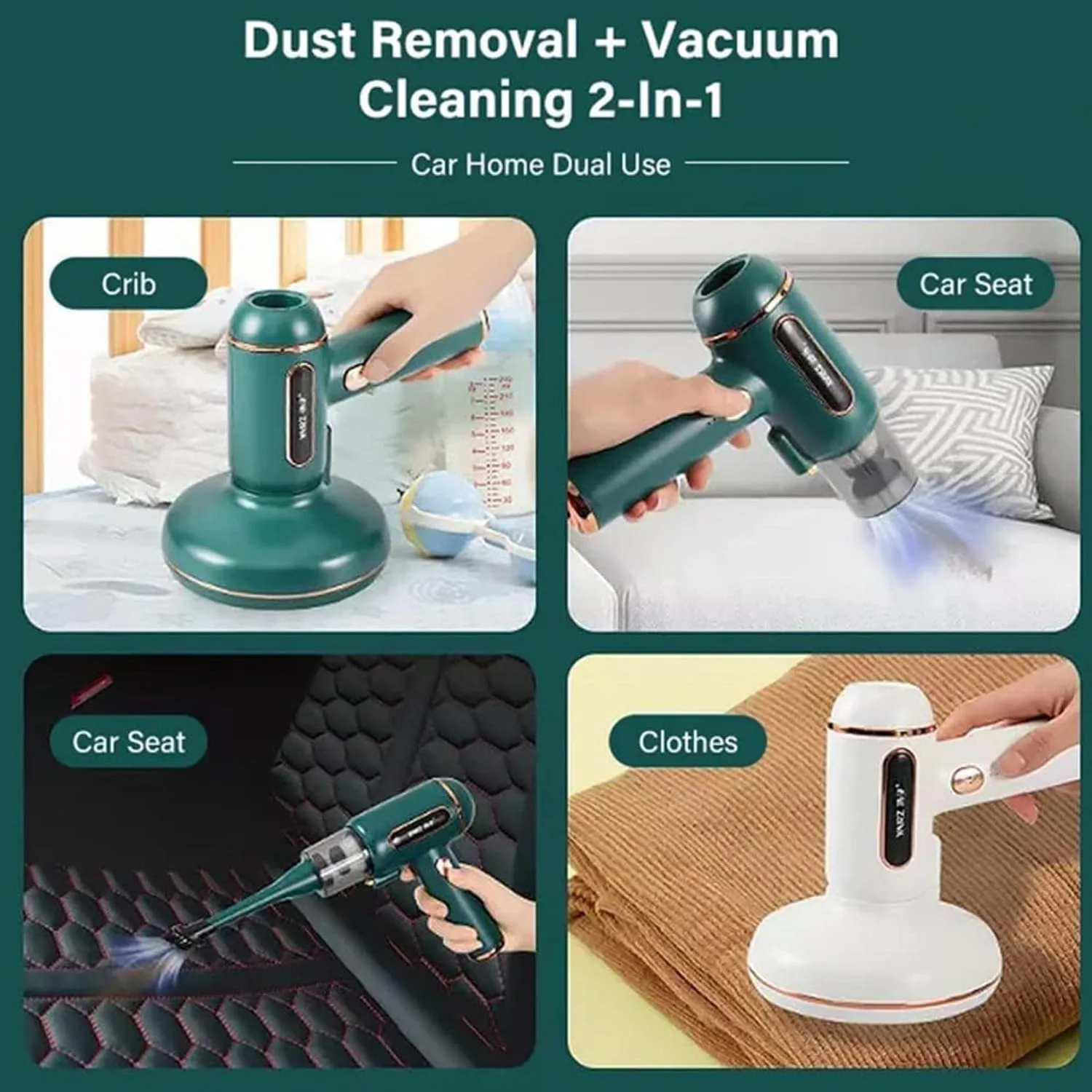 Vacuum Cleaner Mites Removal Instrument,Wireless Handheld Mattress Cleaner hine UV Deep Cleaning 7500Pa Dust Mite Remover for Upholstery & Mattresses thumbnail 2