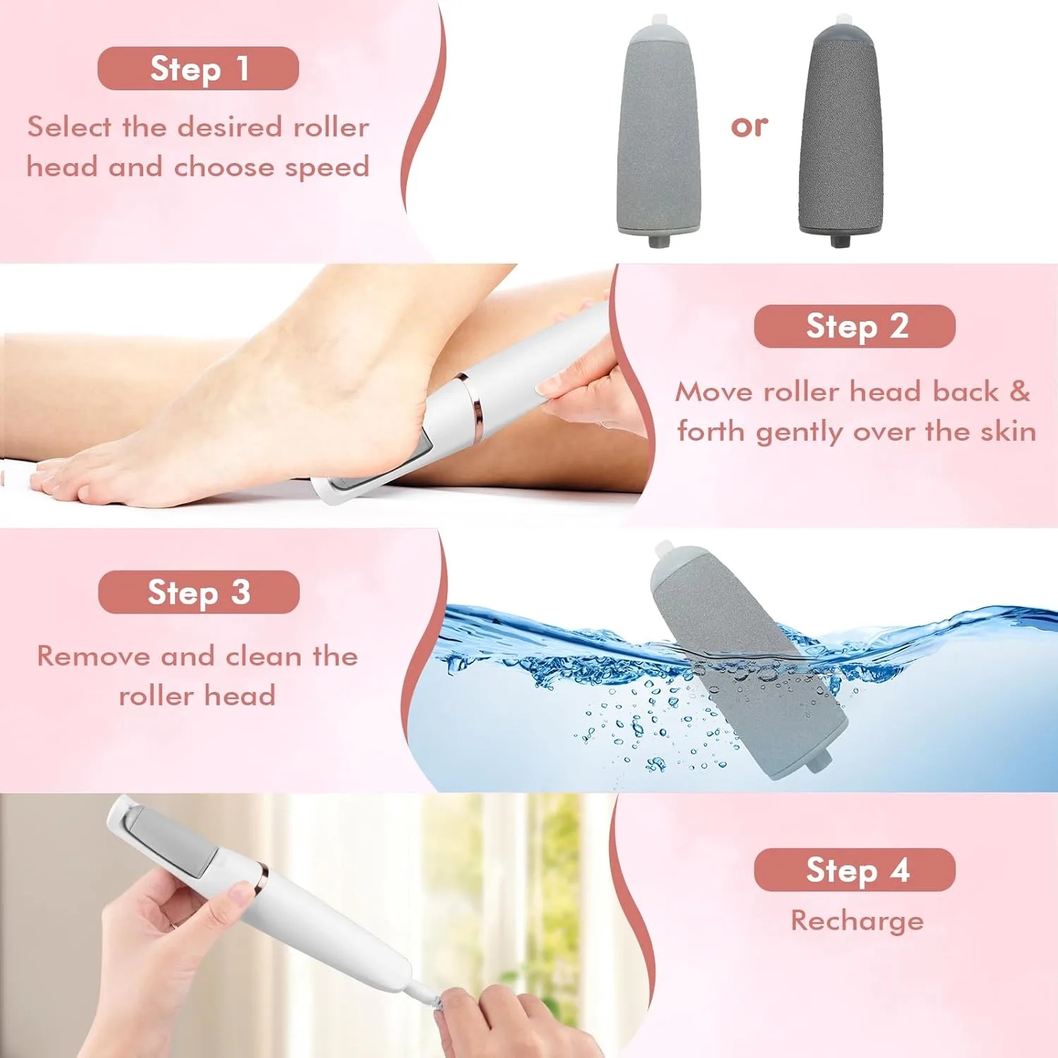 Electric Callus Remover for Feet, Electric Grinder for Foot File and Nail,Electronic Tool File and Callus Remover thumbnail 3