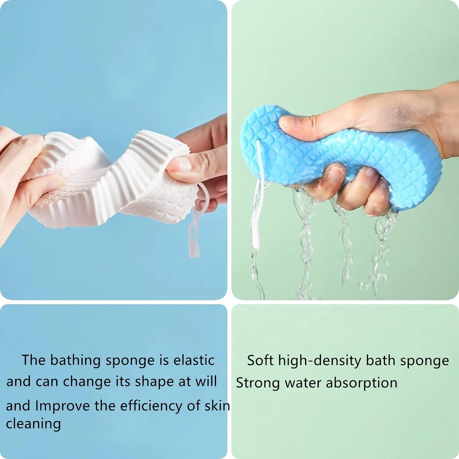 1 Piece Super Soft Exfoliating Bath Sponge,Soft Bath Body Shower Sponge,Spa Scrub Exfoliator Dead Skin Remove,3D Bath Sponges for Shower,Reusable Bath Sponge for Adults Children thumbnail 5