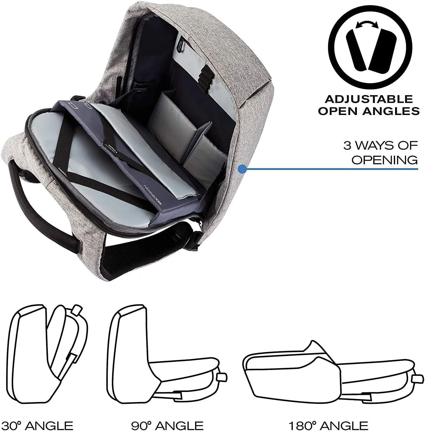 Anti-theft travel backpack large capacity waterproof nylon laptop bag USB charging shoulder bag college students bag thumbnail 5