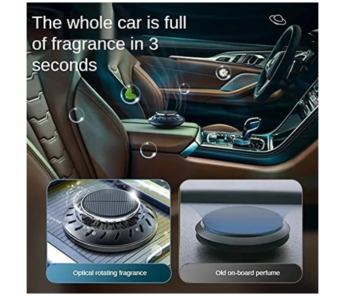 Solar Car Fragrance Double Ring Rotating Car Aromatherapy For Car, Home, Office Air Fresher Decoration Perfume Diffuser thumbnail 6