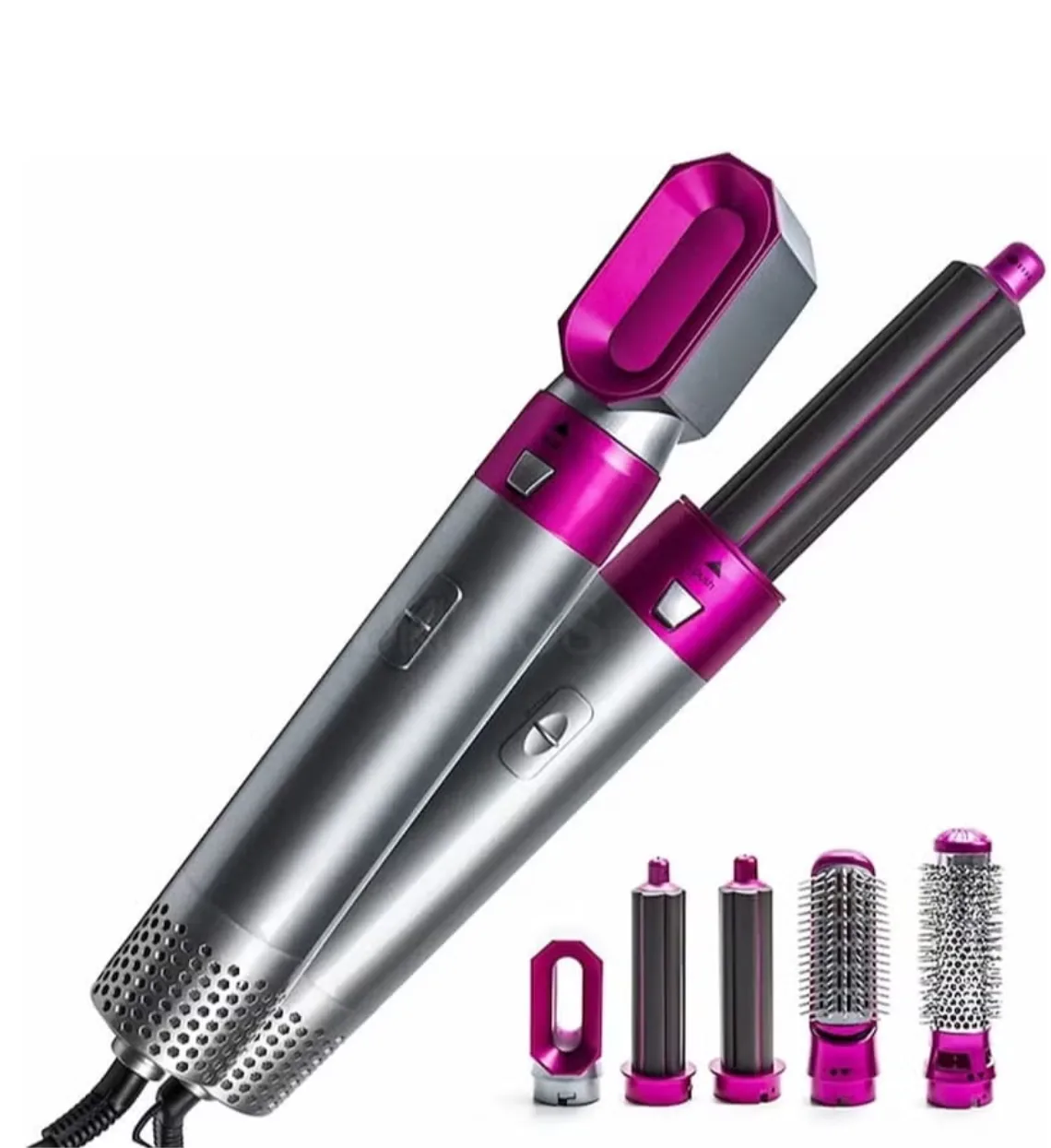 5-in-1 Professional Hair Styler Kit – Multifunctional Hot Air Brush, Hair Dryer, Curler, Straightener & Volumizer – All-in-One Smoothing & Styling Tool for All Hair Types