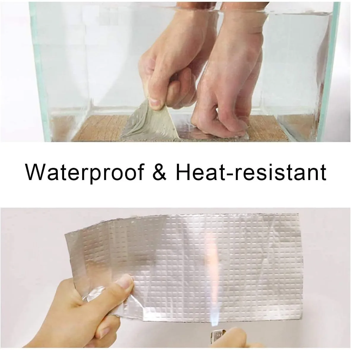 Super Waterproof Tape, Outdoor Leak Repair Aluminum Butyl Tape, Permanent Leak Proof All Weather Patch, UV Resistant Pipe Awning Sail Roof Window Sealing thumbnail 6