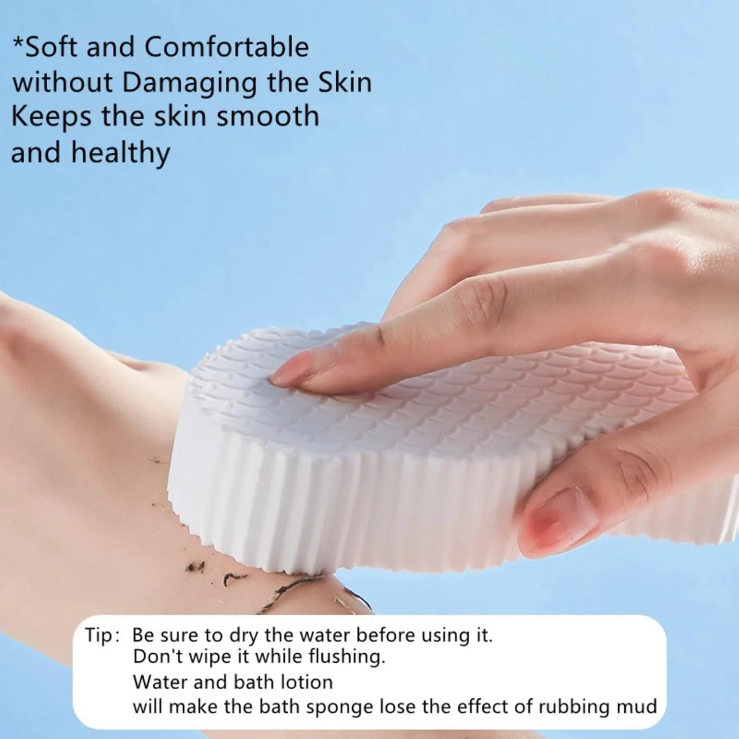 1 Piece Super Soft Exfoliating Bath Sponge,Soft Bath Body Shower Sponge,Spa Scrub Exfoliator Dead Skin Remove,3D Bath Sponges for Shower,Reusable Bath Sponge for Adults Children thumbnail 4