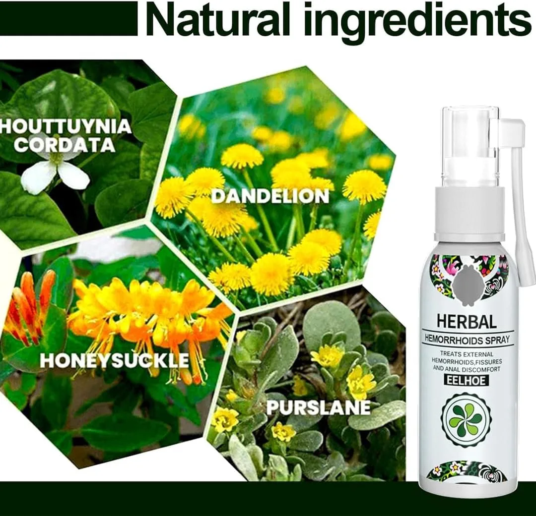 EELHOE Herbal Hemorrhoids Spray - Soothing Relief with Natural Ingredients - Fast-Acting Formula for Hemorrhoid Discomfort thumbnail 3