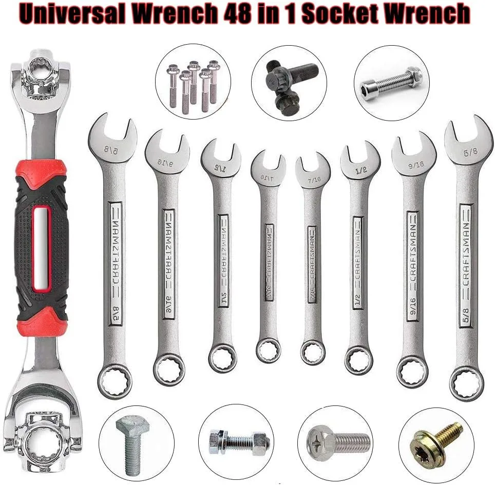 Universal Wrench 48 in 1 Socket Multifunction Tool with 360 Degree Rotating Head, Spanner for Home and Car Repair thumbnail 7
