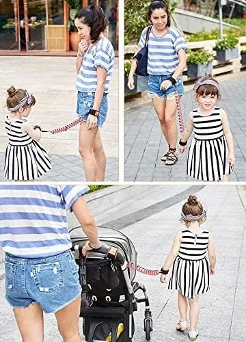 Baby Kids Safety Anti Lost Wrist Link Rope Walking Hand Belt 150 cm Orange Color thumbnail 2