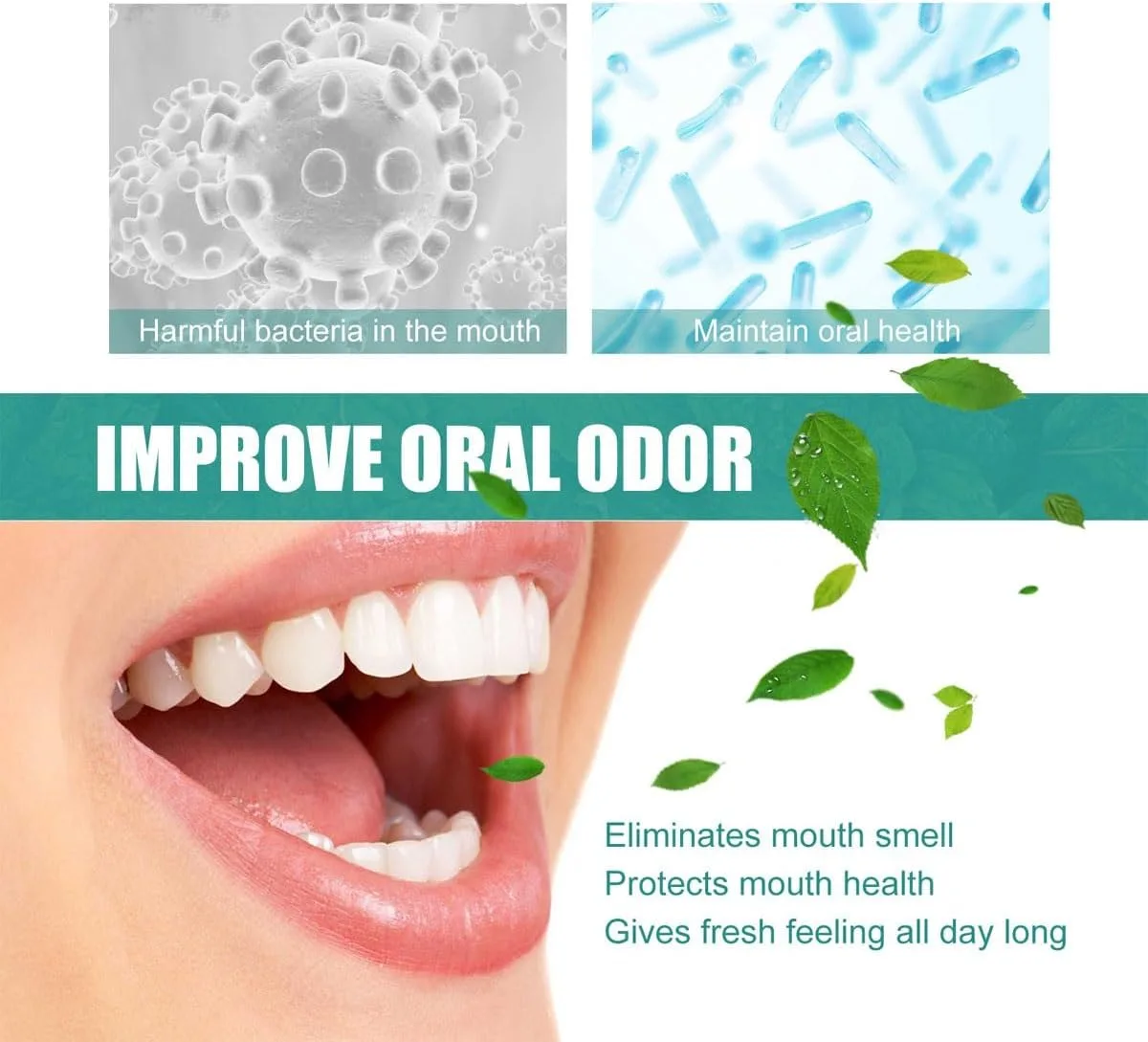 Fresh Breath Oral Care Essence - Clean Teeth Gel, Natural Breath Freshening Drops - Easy to Carry thumbnail 6