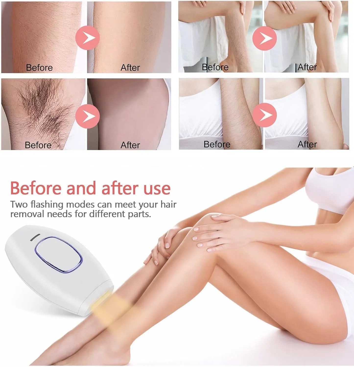 Home Use Beauty Device IPL Laser Hair Removal for Women and Men,999999 Flashes at-Home Laser Hair Removal Device thumbnail 5