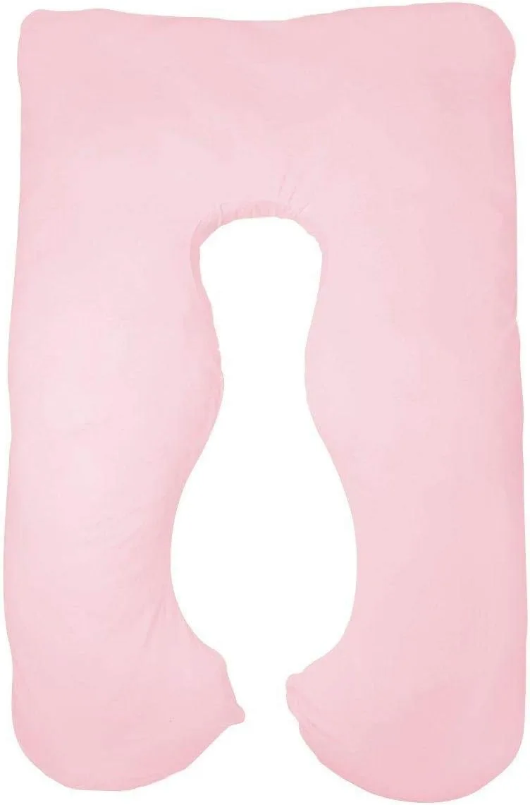 U Shape Full Body Pillow Pregnant Women 130cm x 80cm Maternity Belly Support Sleep Pregnancy Cushion Baby Nursing Pillow Stomach Side Sleepers Pink Color Free Size