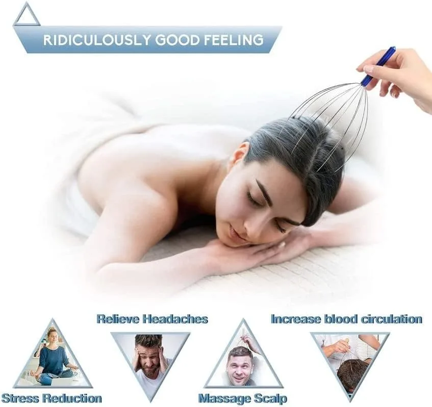 Auto Head Massager | Hand Held Scalp Massager for Pain Relief, Hair Growth & Relaxation | Octopus Pointer thumbnail 2