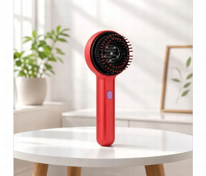 Electric Scalp Massager Hair Brush Red 2 In 1 Scalp Massage Comb thumbnail 3