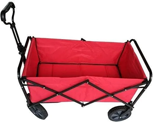 Folding camping multi-function shopping cart R-2022, red shopping trolley thumbnail 3