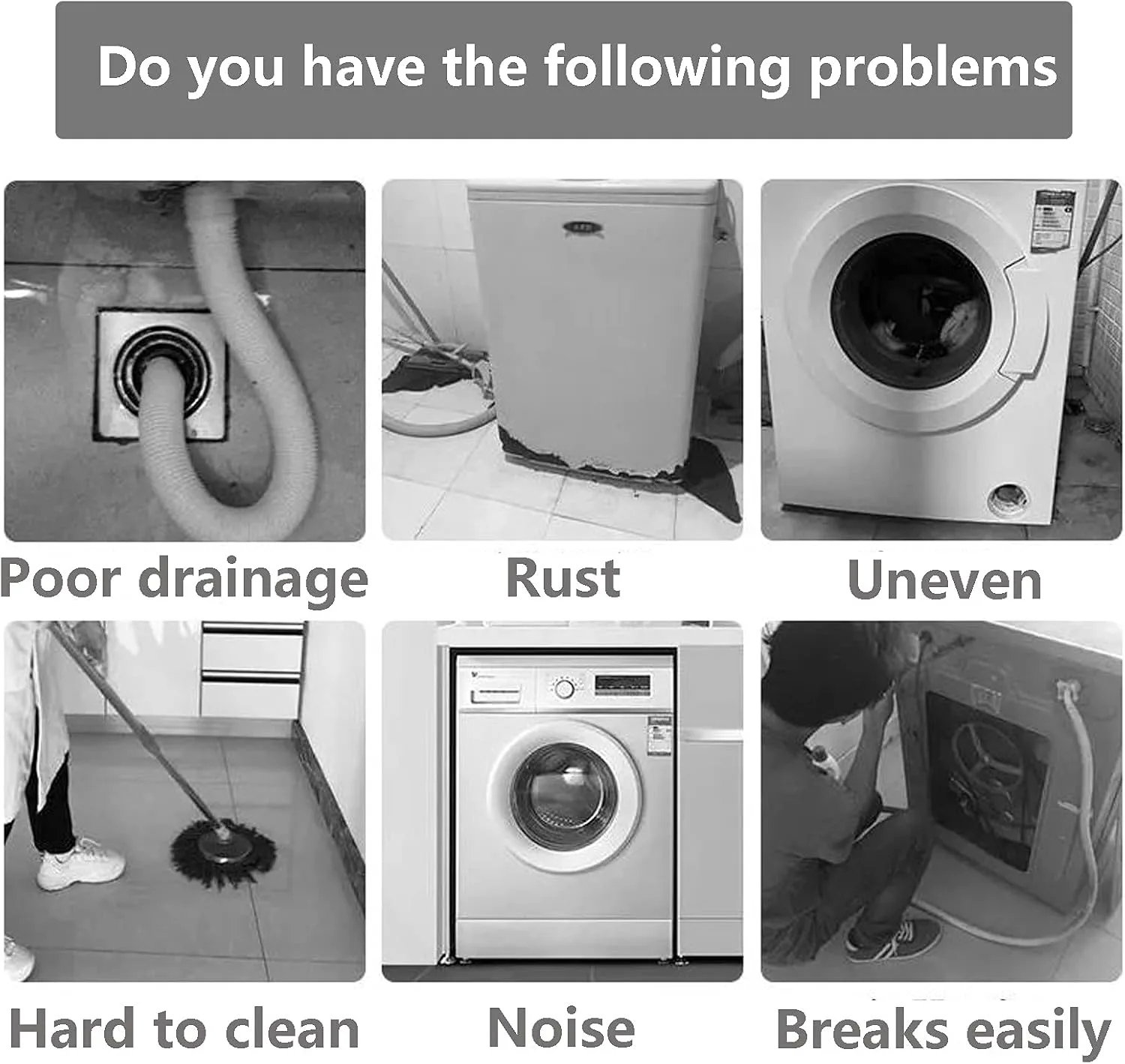 4PCS Washing Machine Foot Pads, Shock and Noise Cancelling Washing Machine Support, Washing Machine Anti Vibrasion Pads, Washing Machine Stabilizer for All Washing Machine thumbnail 3