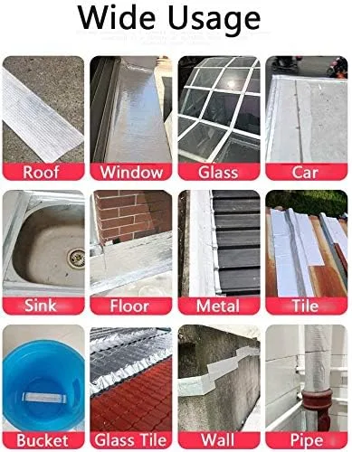 Super Waterproof Tape, Outdoor Leak Repair Aluminum Butyl Tape, Permanent Leak Proof All Weather Patch, UV Resistant Pipe Awning Sail Roof Window Sealing thumbnail 2