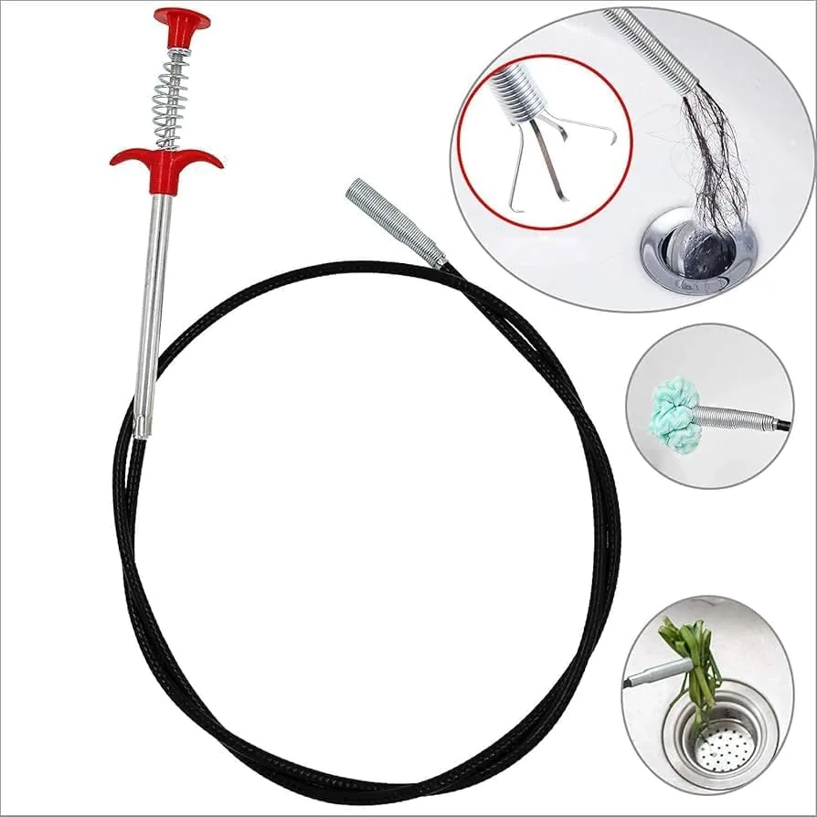 Plumbing Drain Snake | Hair Clog Remover | Sink Cleaner Home Improvement Tools | Tube Drain Cleaning | Effective & Durable | 1 Piece thumbnail 3