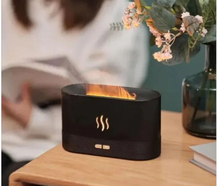 Flame Effect Essential Oil Diffuser Black thumbnail 2