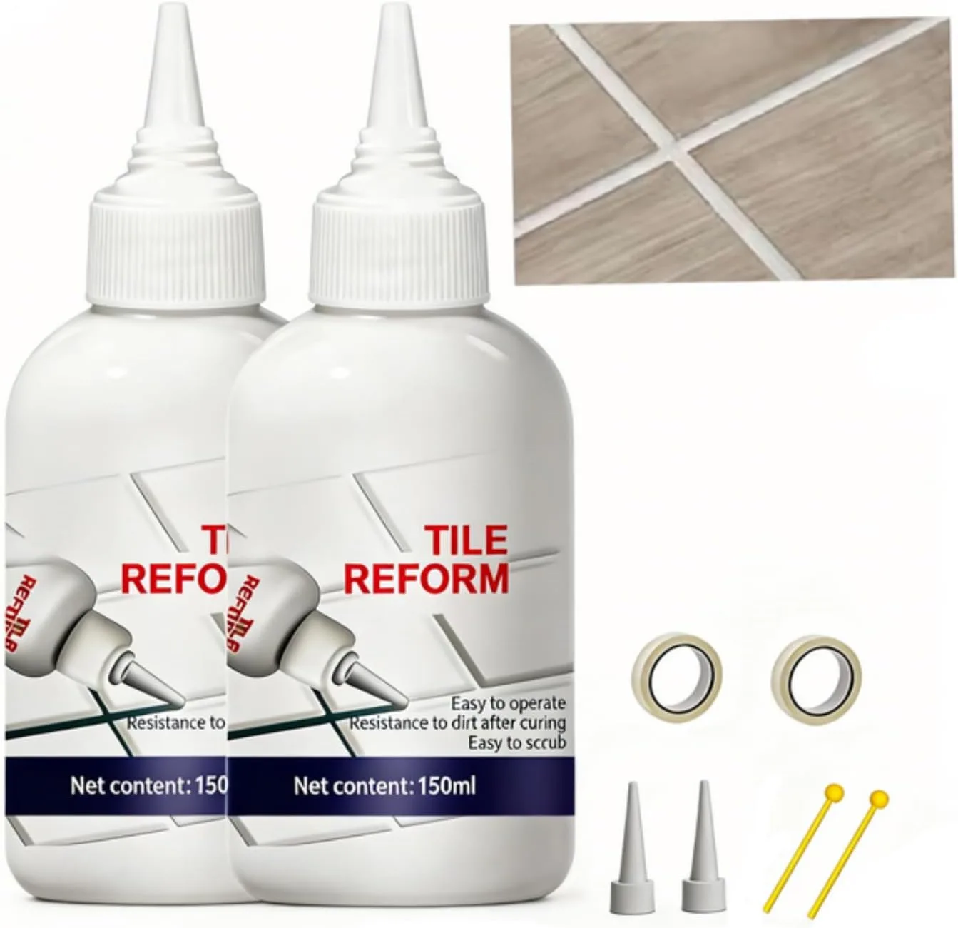 Tiles Gap Filler Waterproof Crack Agent For Diy Home Sink Gaps/Grouts Repair Tube Paste Kitchen, Bathroom Leakage Protection Waterproofing