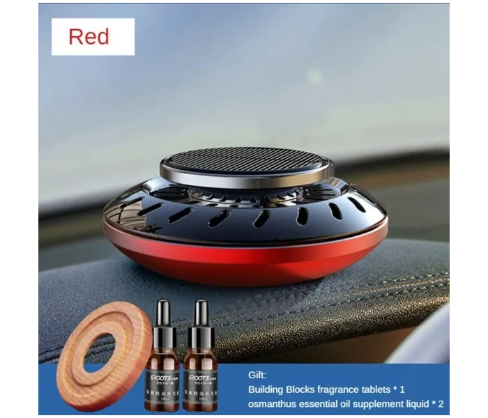 Solar Car Fragrance Double Ring Rotating Car Aromatherapy For Car, Home, Office Air Fresher Decoration Perfume Diffuser thumbnail 8