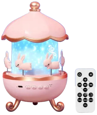Kids Night Projector Lamp With Music Starry Sky Projection Small Night Light With Bluetooth Audio Speaker