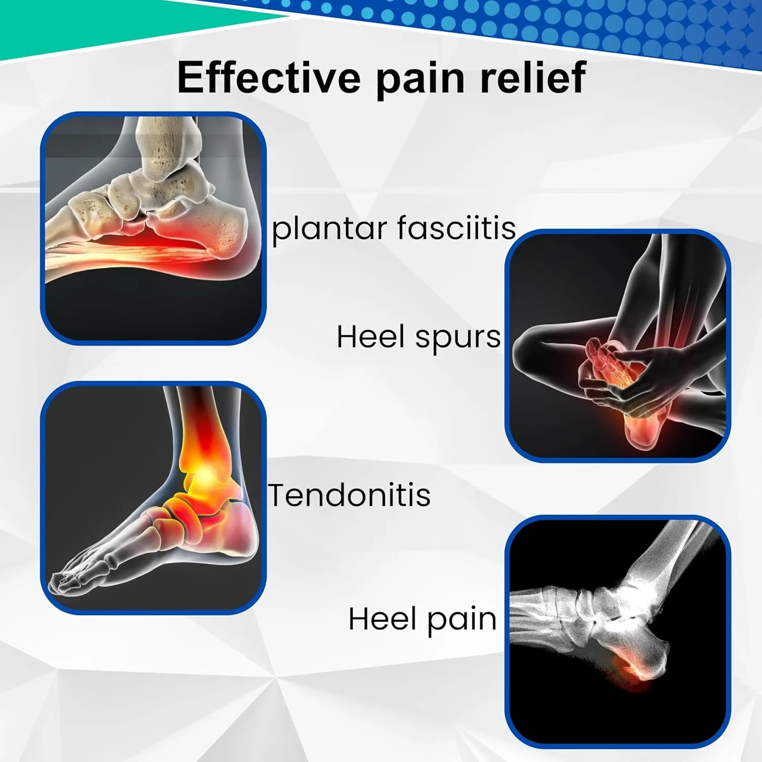 Wonder Care Gel Heel Cushion Pads for Heel Pain Relief | Silicone Heel Inserts for Plantar Fasciitis, Heel Spurs & Achilles Support | Unisex Comfort Shoe Insoles for Men & Women thumbnail 4