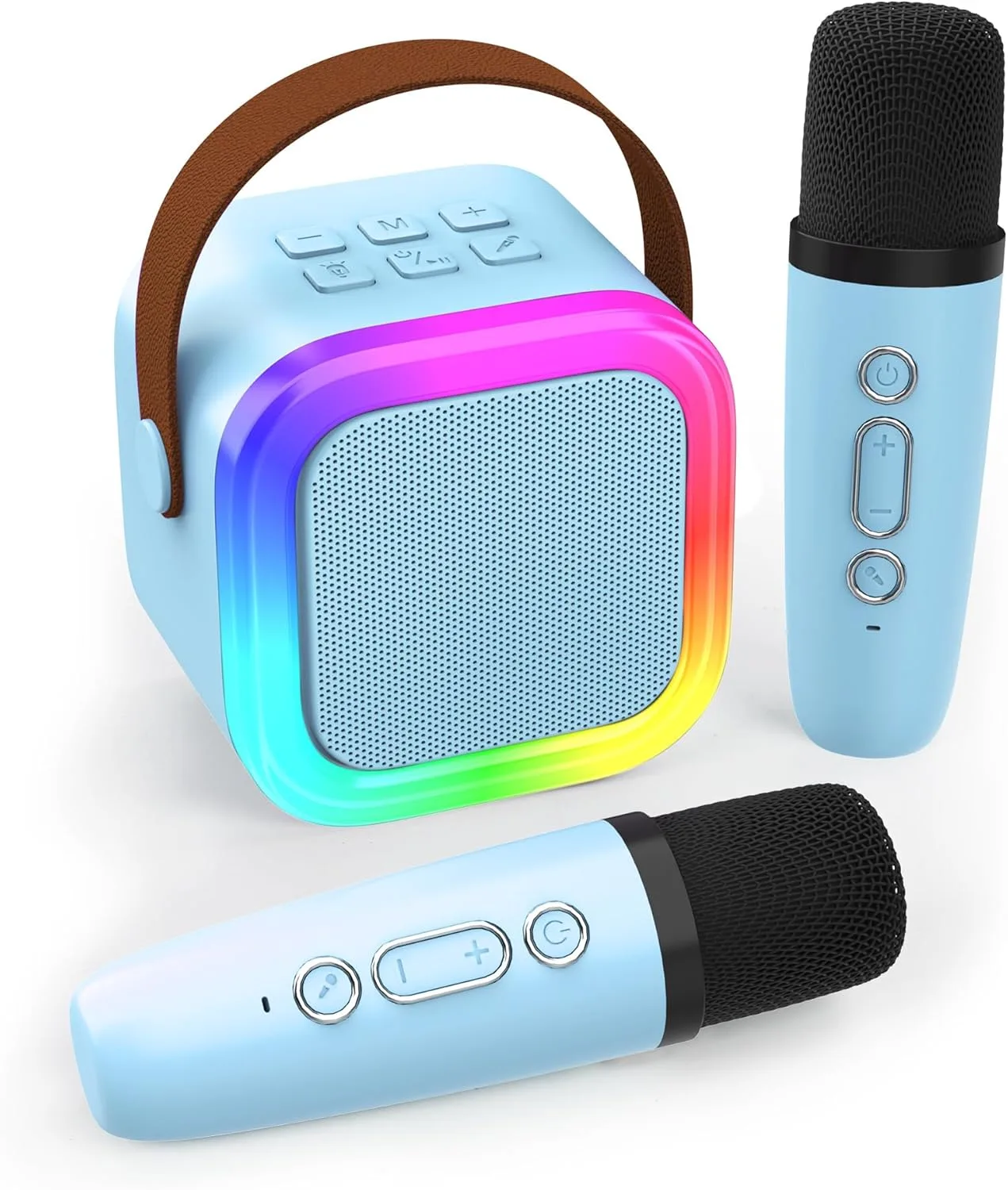 Mini Karaoke Machine for Kids Adults, Portable Bluetooth Speaker with 2 Wireless Microphones,Toys Birthday Gifts for Girls Ages 4, 5, 6, 7, 8,9,10,11,12+ Family Home Party - Assorted Color | Kids Speaker with 2 Wireless Microphones